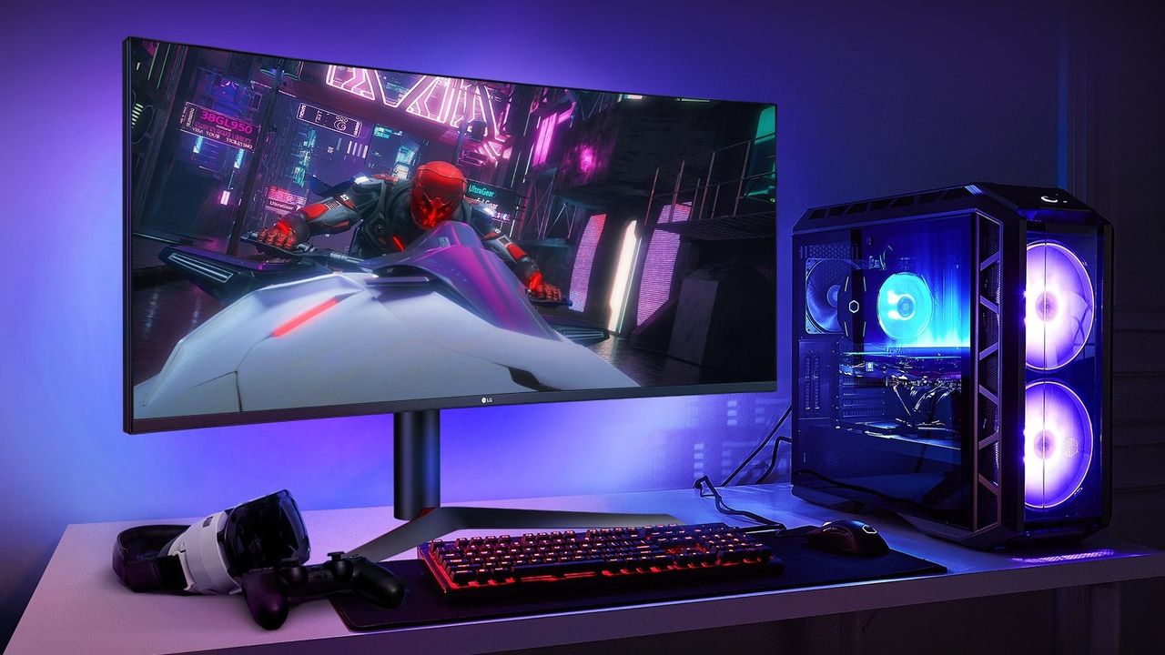 An LG Ultragear GX9 on a desk