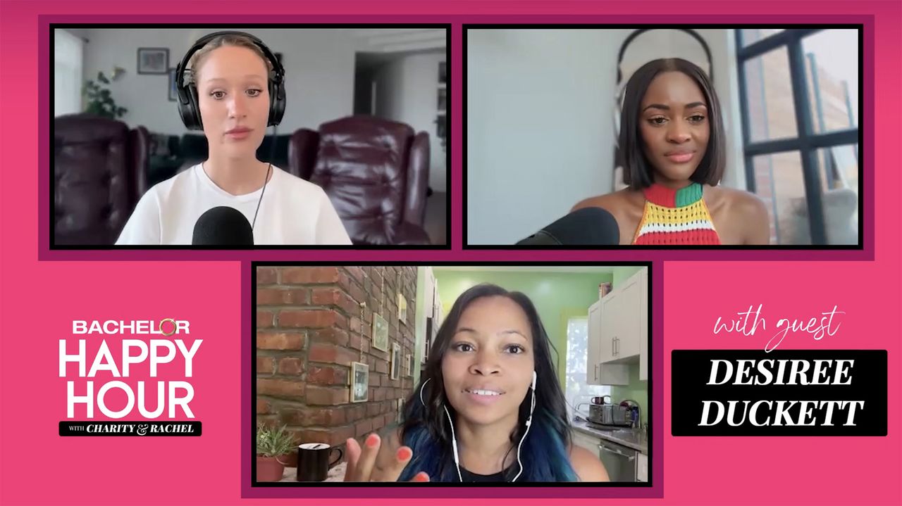 Rachel Rechhia, Charity Lawson and Desiree Duckett on 'Bachelor Happy Hour'