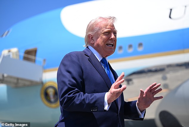 The airport, which handles nearly eight million travelers annually, was officially renamed President Donald J Trump International Airport this month under a new Florida law