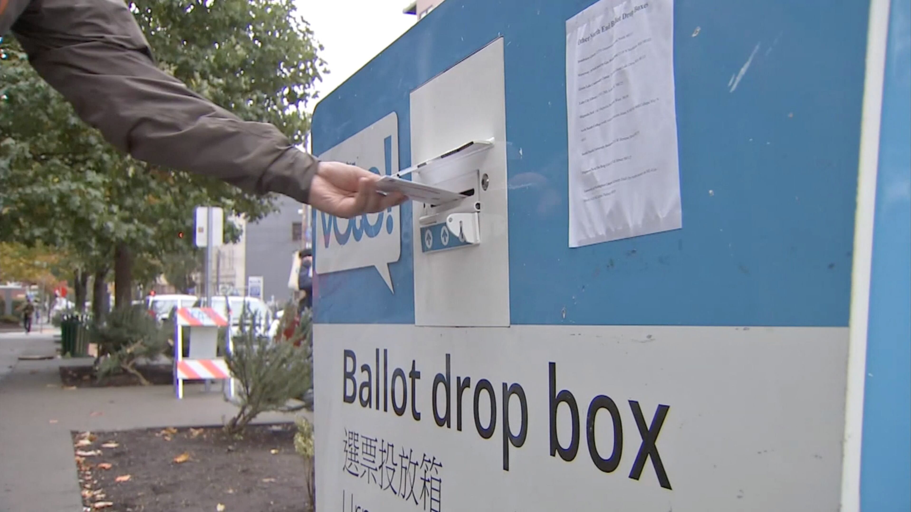 Ballot drop boxes and voting centers in Washington