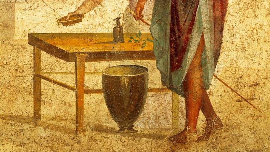 Fresco portraying Jason and Pelias from Pompeii