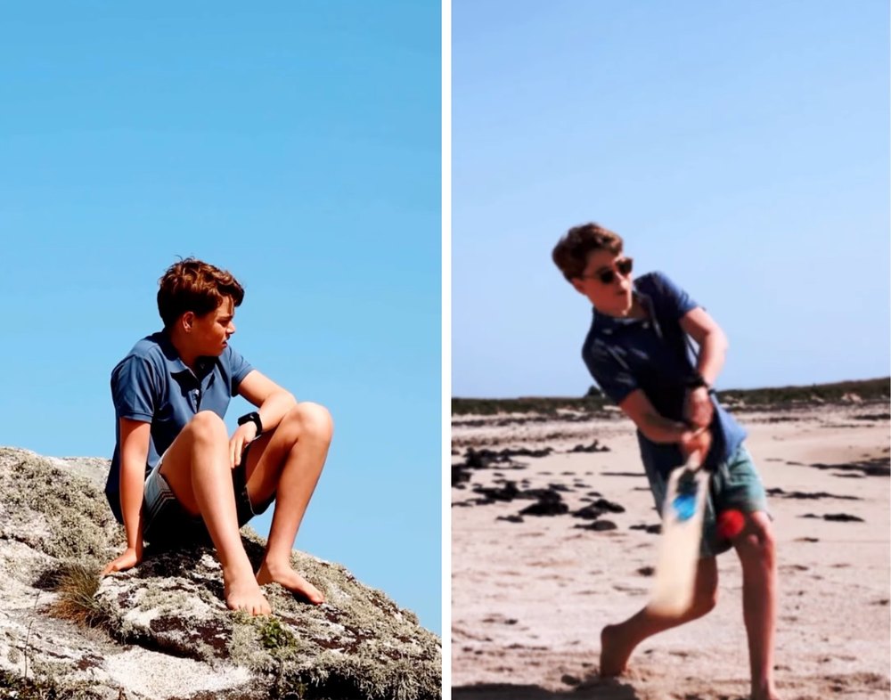 Prince George is seen at the beach in a video shared by the Prince and Princess of Wales to mark his 13th birthday