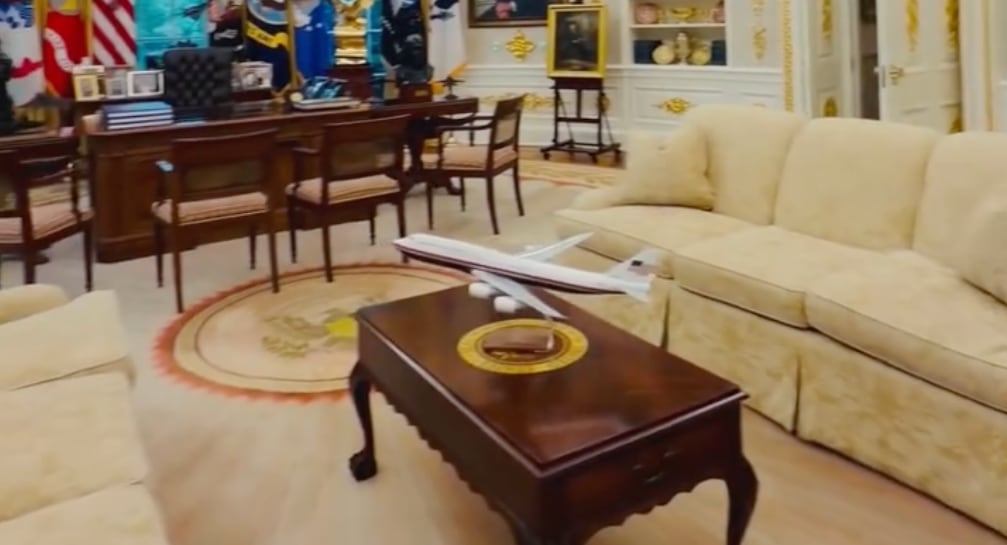 Trump's efforts to remodel the real Air Force One fleet have proven a source of controversy. / Instagram/Dan Scavino