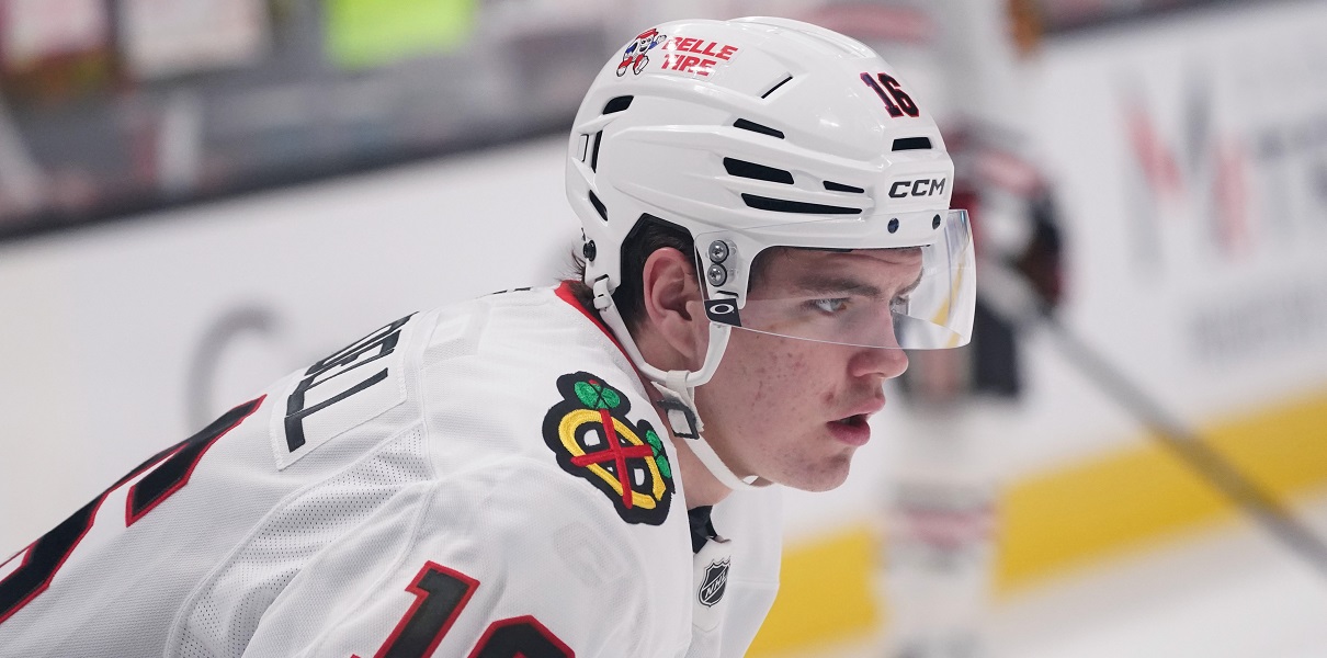 Chicago Blackhawks center Anton Frondell | Source: David Gonzales-Imagn Images
