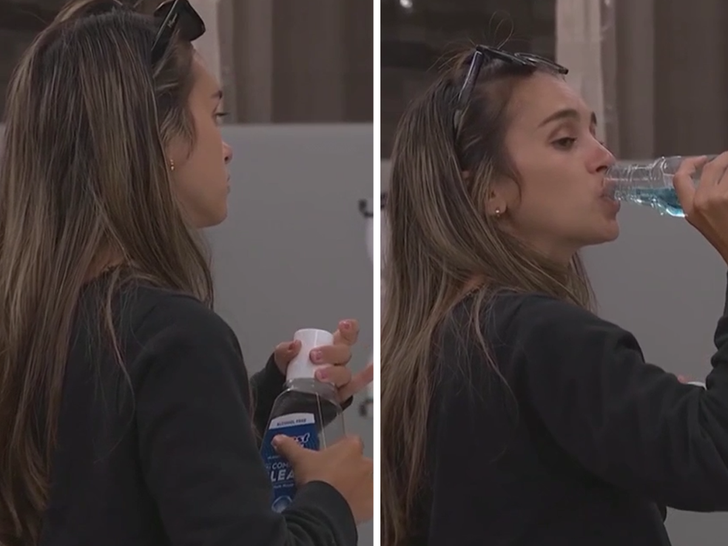 'Big Brother' housemate Lyric Medeiros drinks straight from communal mouthwash bottle
