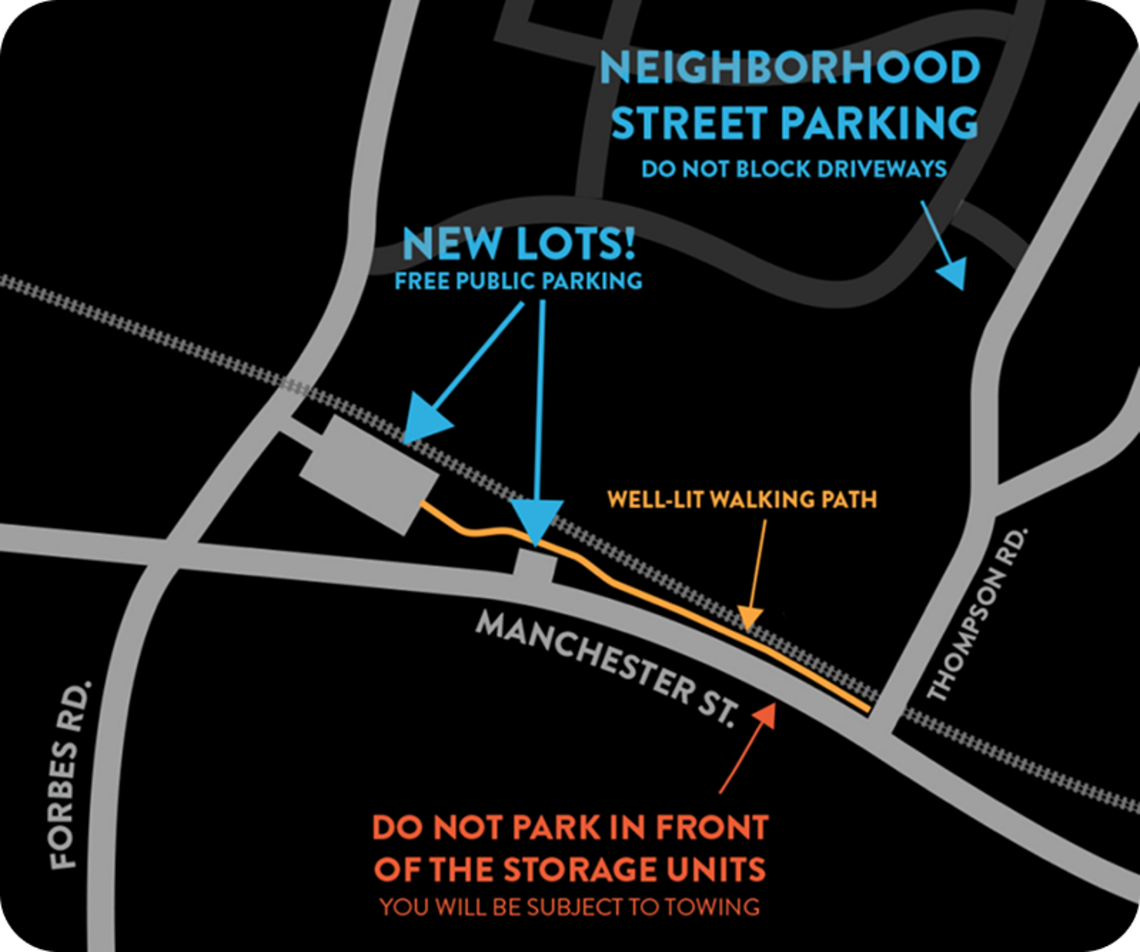 Free parking is available for Flood With Love Music Festival attendees.
