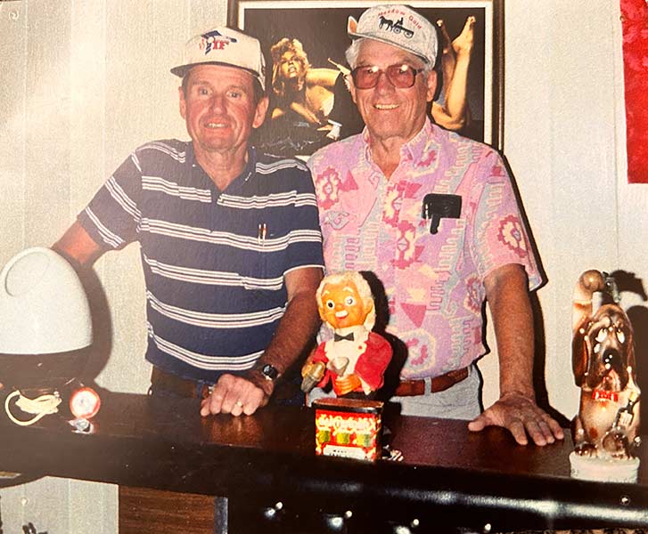 Jack Magnusson, left, with his friend, Dick Thomas. The two men ran an ice business together and did a lot of fishing, Mangusson said. | Courtesy Jack Magnusson