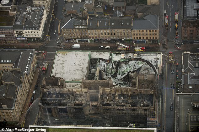 The fire left the building devastated - with a huge sum needed to restore it