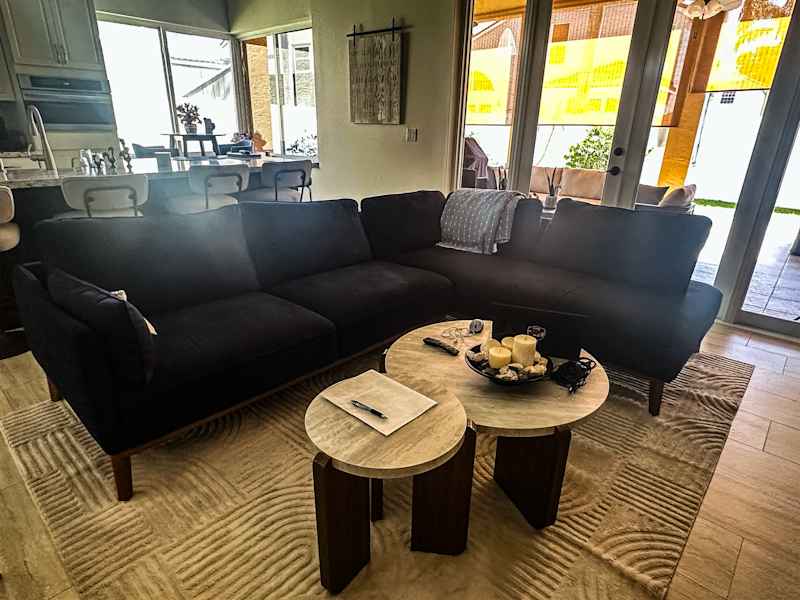 Jollene sectional in living room.