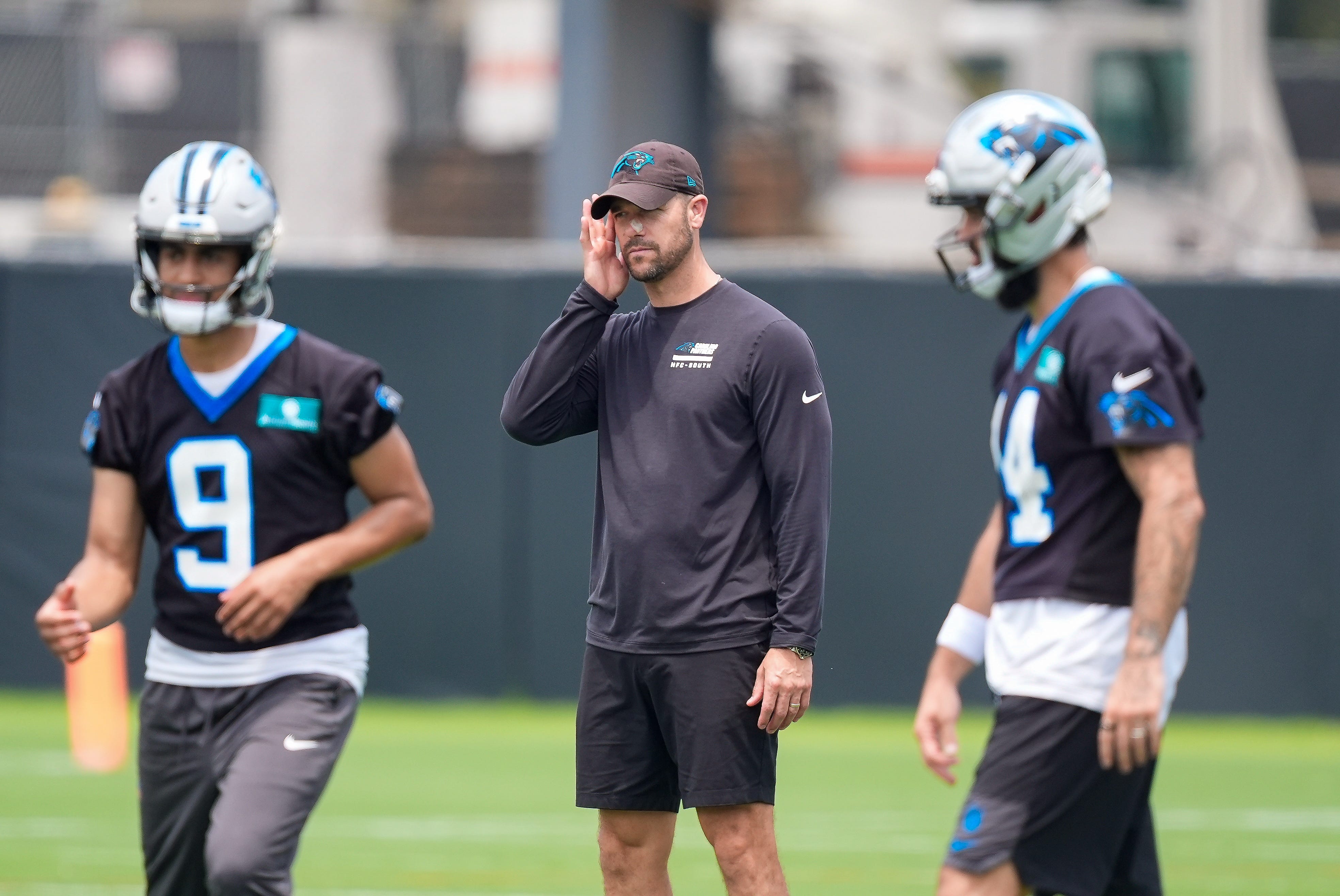 Panthers GM Dan Morgan is asked if he plans on adding a 4th QB