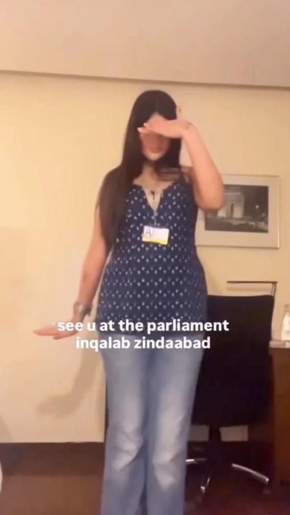 A lot of protesters posted "fit checks" - a viral Instagram trend - ahead of the march