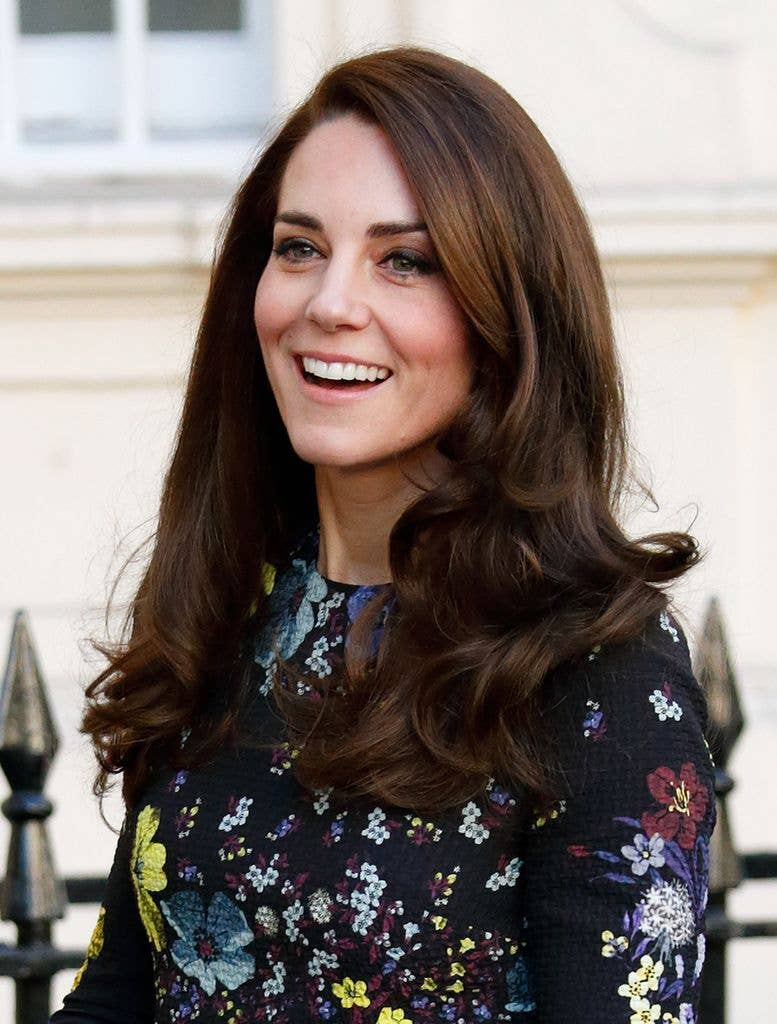 Catherine, Duchess of Cambridge wears her hair out