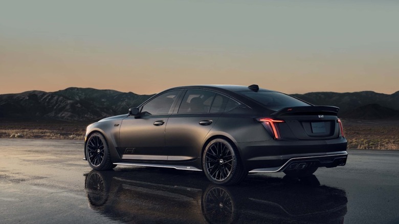 A sunset shot of a Cadillac CT5-V Blackwing F1 Collector Series