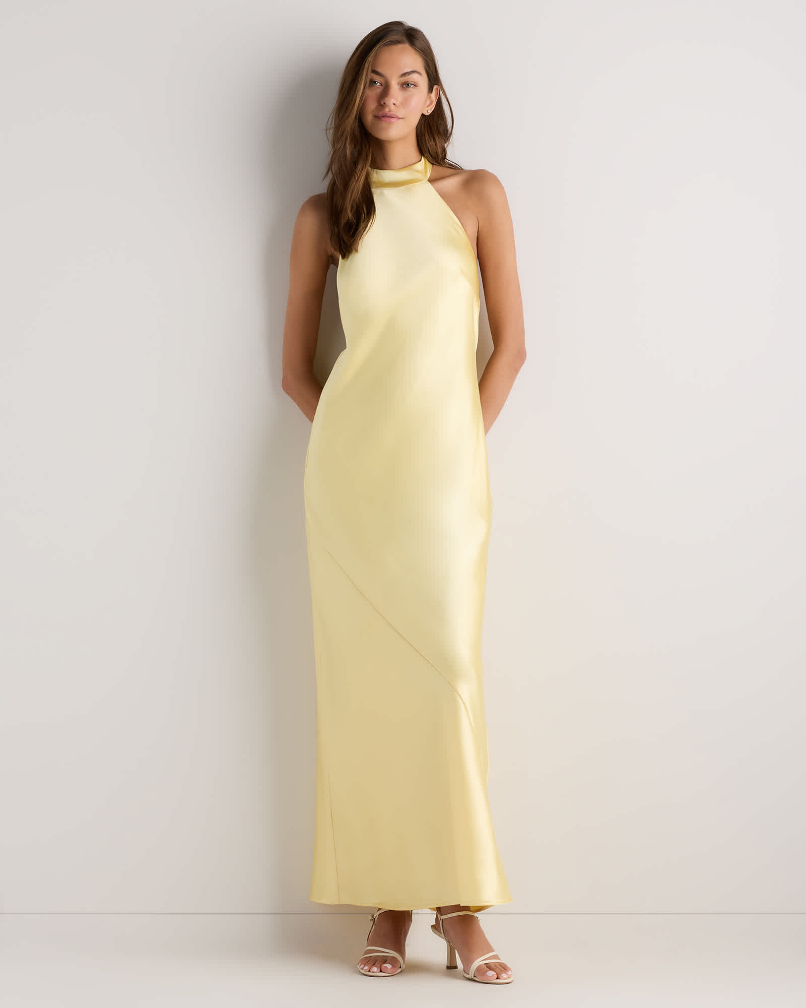 Quince Catalina Stretch Satin Dress
