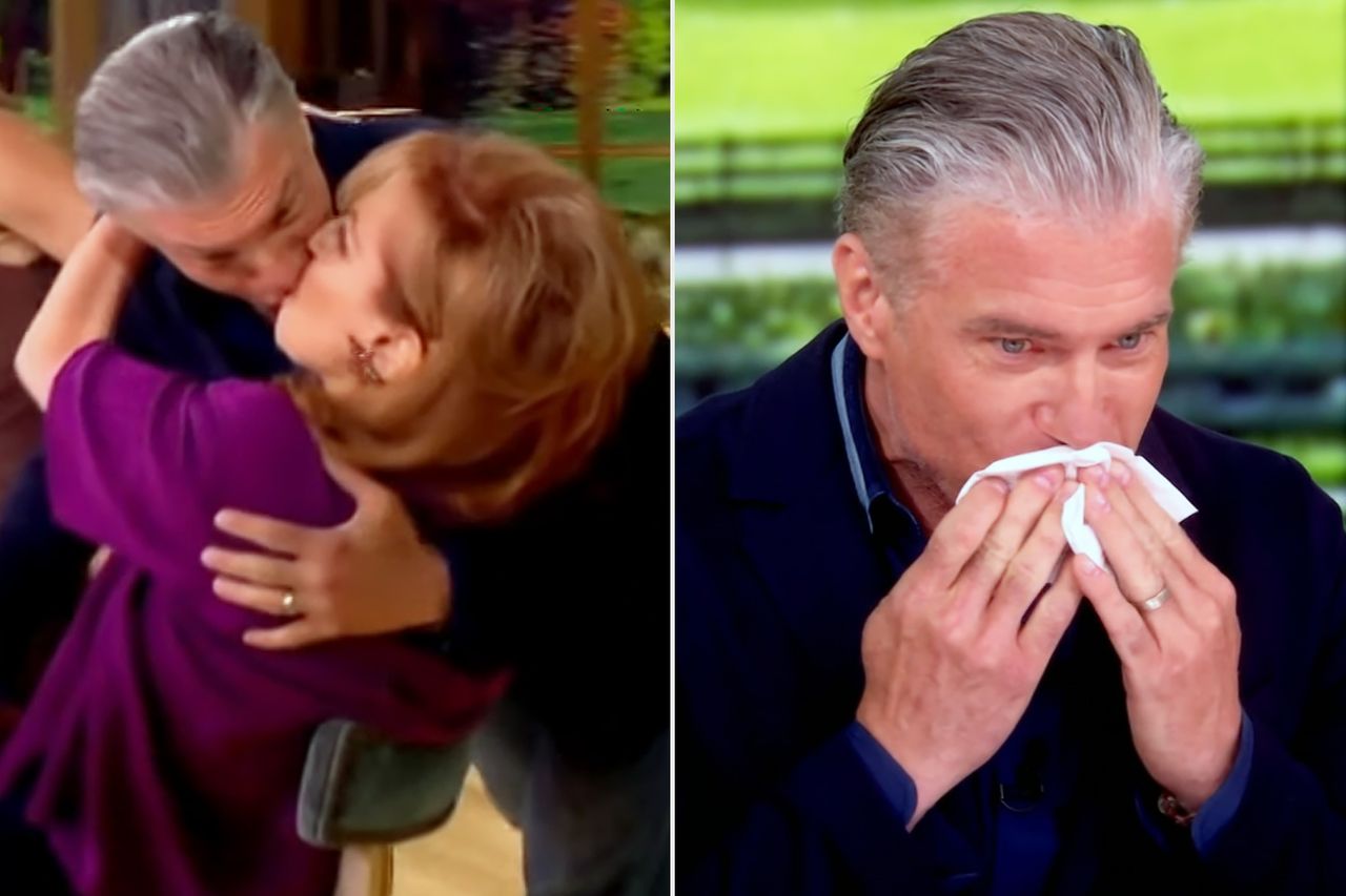 Anson Mount and Joy Behar kiss on 'The View'