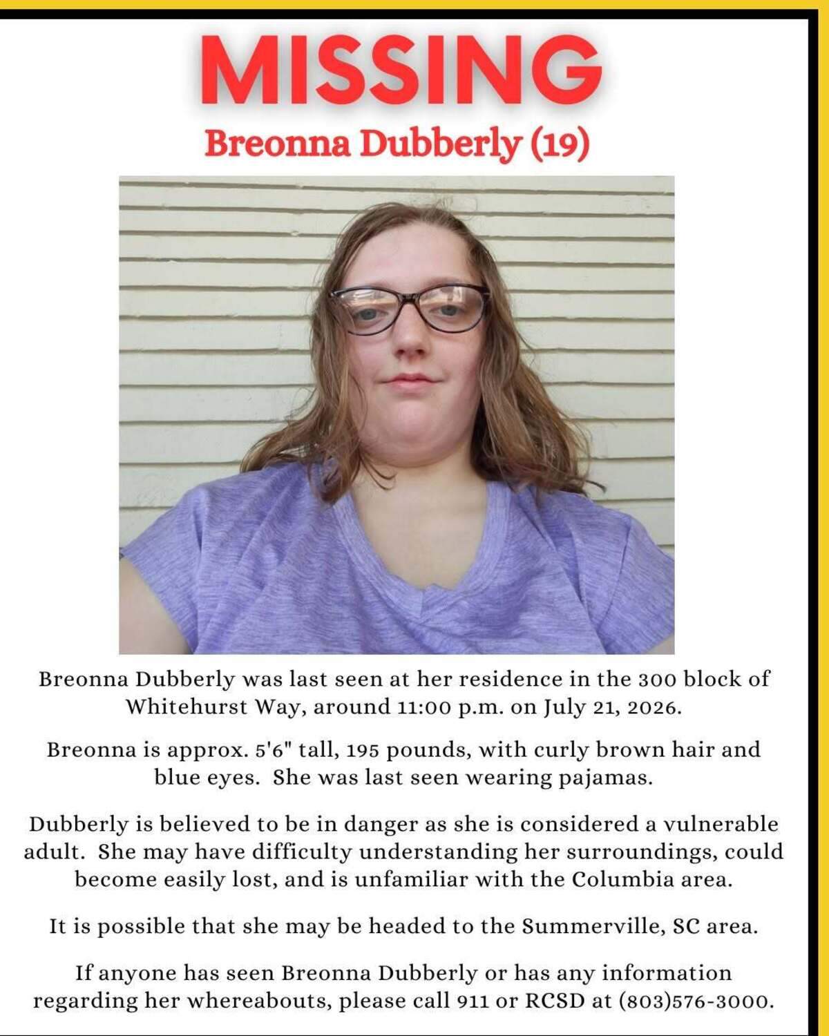 Search for missing teenager who might be in danger, Richland County sheriff says