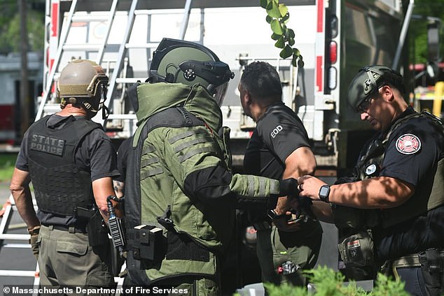 The Lexington Fire Department, Massachusetts Department of Fire Services and a State Police Bomb Squad carried out the operation on Tuesday