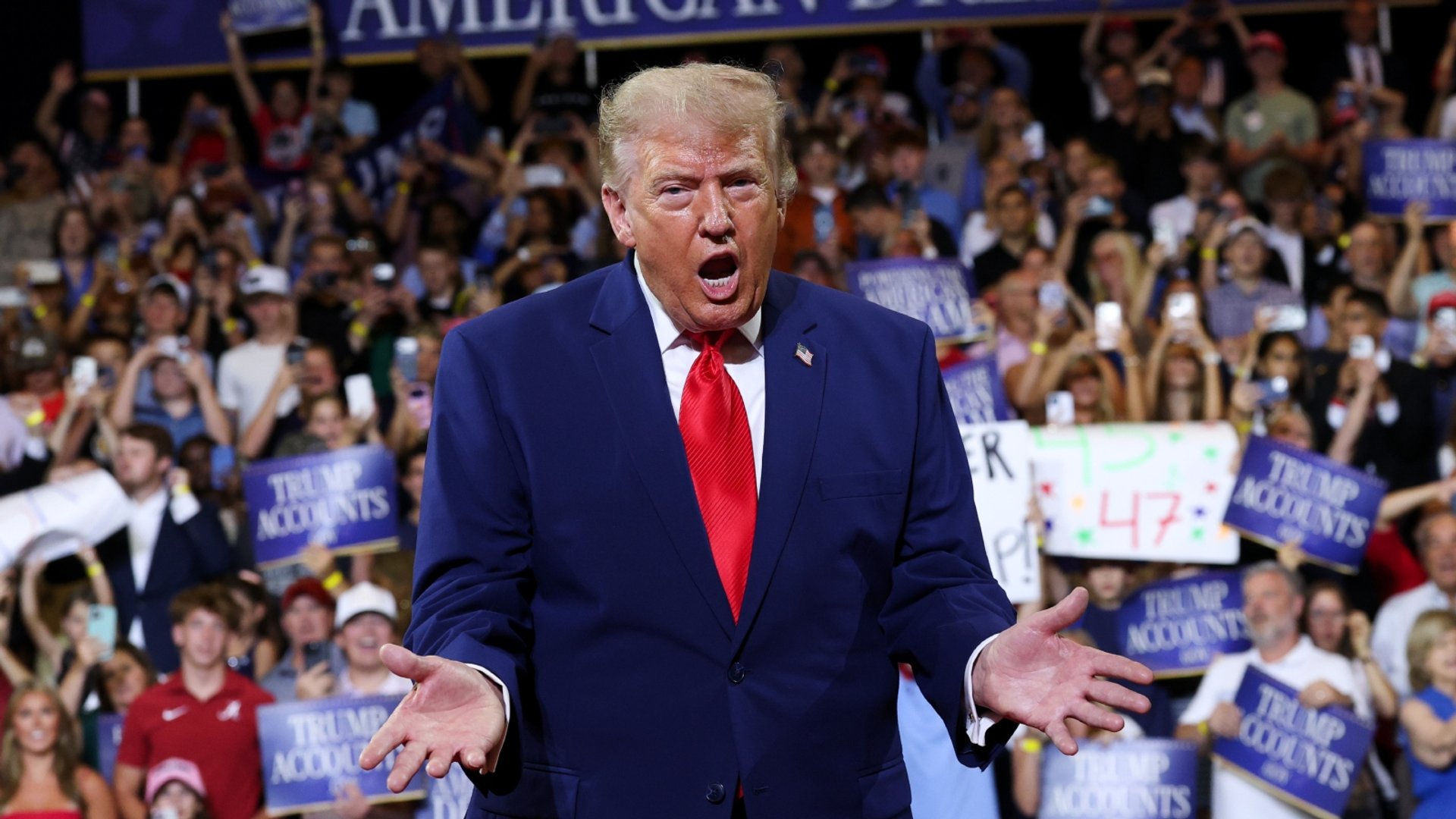 'Sick individuals': Trump rips into 'fake news' as supporters loudly ...