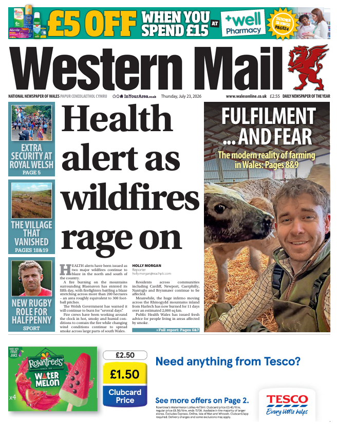 Wales' papers: Fraudster takes £11k from pensioner and angry scenes outside court
