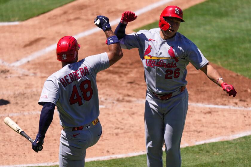Cardinals need only one run to defeat Angels in series finale