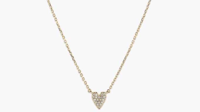 Mejuri Heart Pavé Diamond Necklace