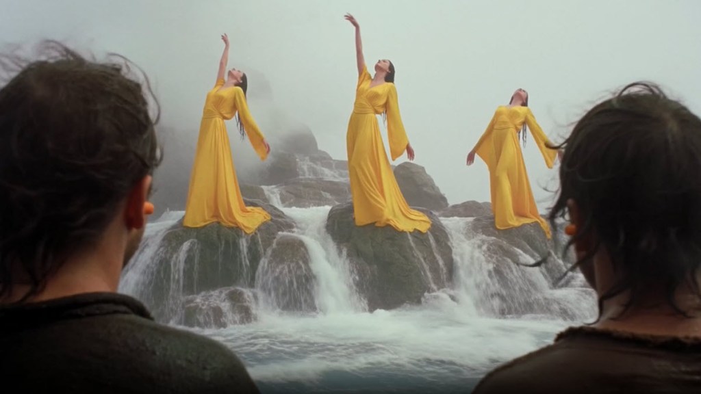 The Sirens in Elon Musk's The Odyssey (with two sailors with earplugs)