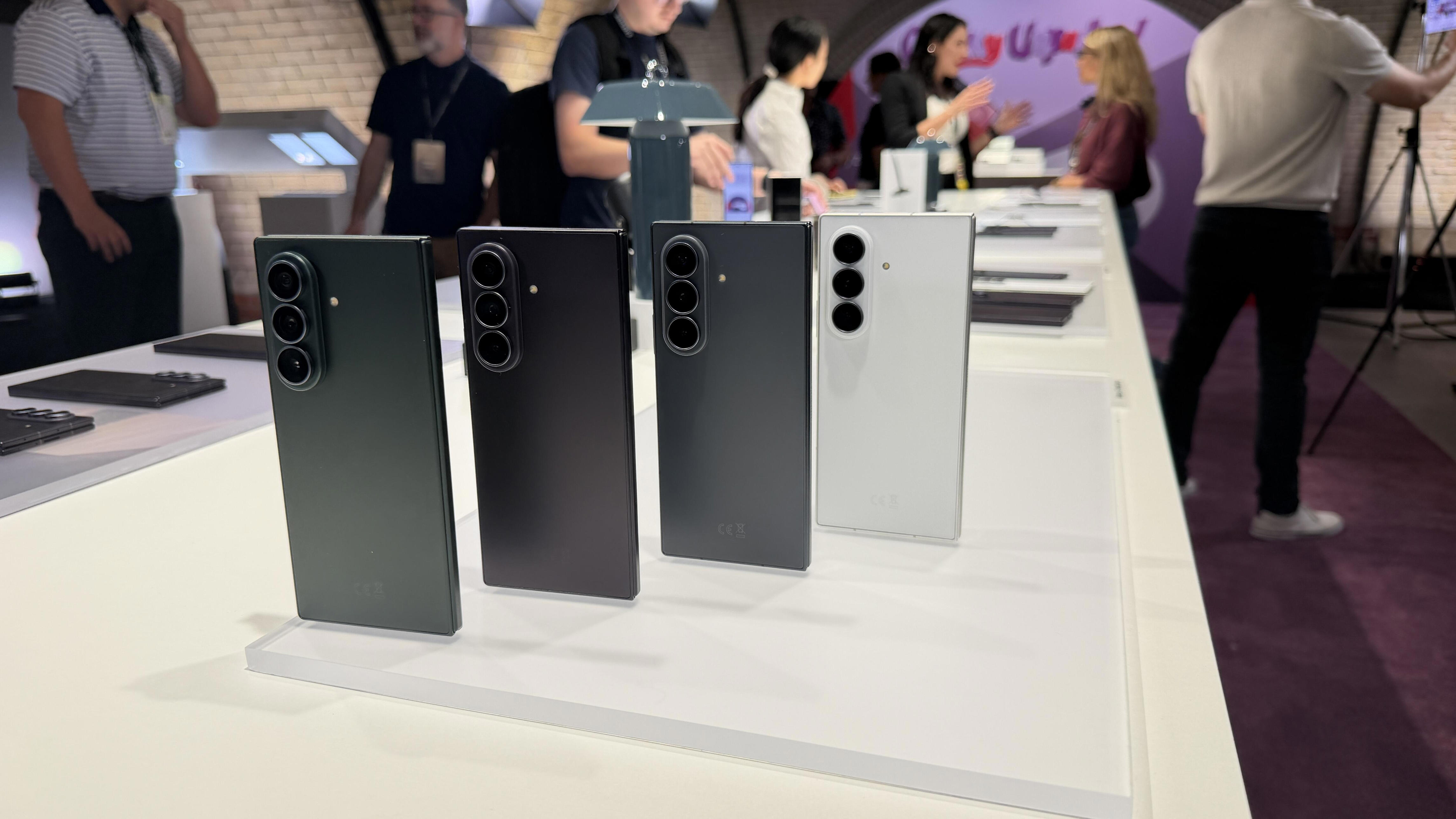 Four Samsung Galaxy Z Fold 8 Ultra colors lined up