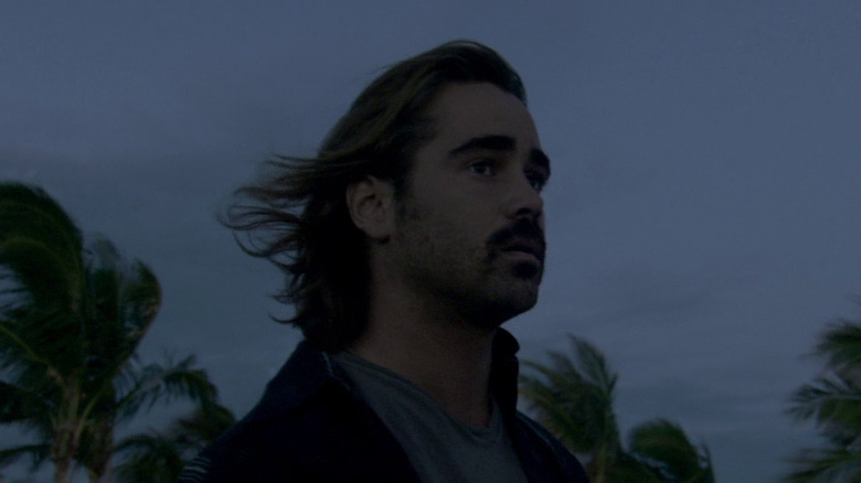 Colin Farrell as Sonny Crockett with his hair blowing in the breeze in Miami Vice (2006)