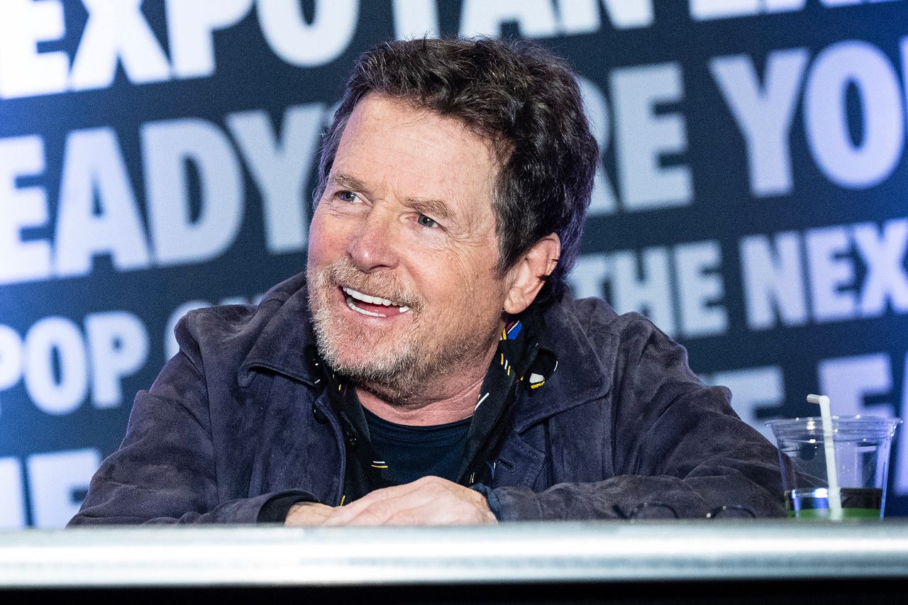 Michael J. Fox at 'An Evening with the Cast of Back to the Future' at FAN EXPO in New Orleans in January 2025