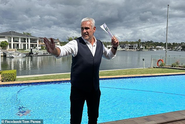 House prices were already in decline before the May budget, but commentator Tom Panos (pictured) said the new policies 'turbocharged' the downturn