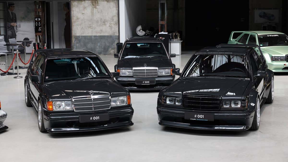The first $760,000 HWA Evo now sits beside the first Mercedes 190E Evo II