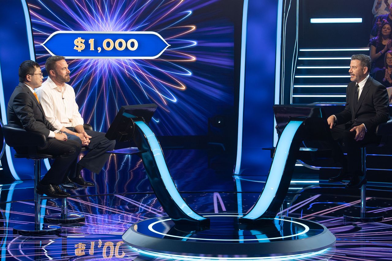 Jamie Ding, Ben Affleck, and Jimmy Kimmel on Who Wants To Be A Millionaire