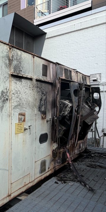 DC firefighters put out capacitor bank fire on top of roof
