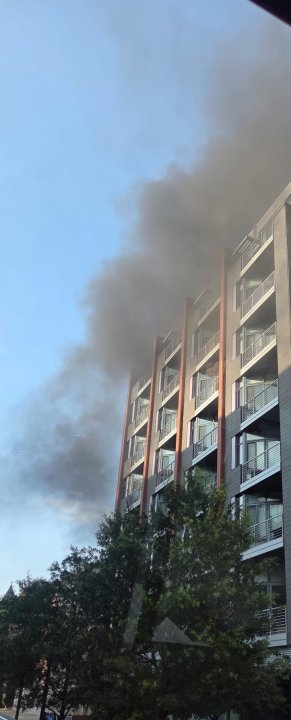 DC firefighters put out capacitor bank fire on top of roof