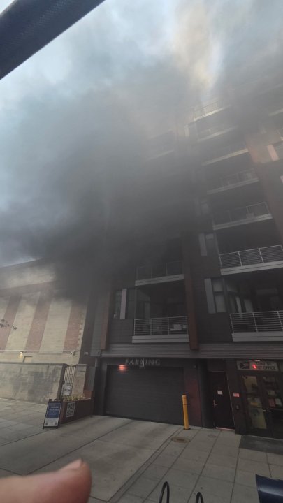 DC firefighters put out capacitor bank fire on top of roof