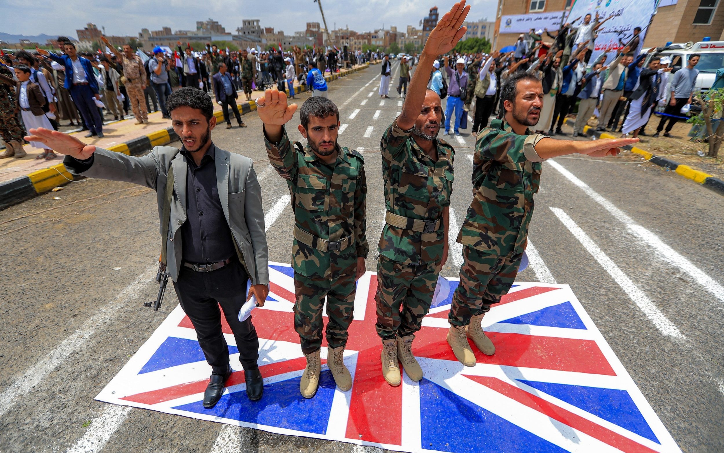 The militants had announced the closure of Bab El-Mandeb on Monday in retaliation for a Saudi blockade of ports and airports