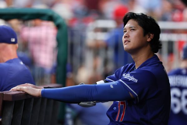 Dodgers' Shohei Ohtani throws 30-pitch bullpen session