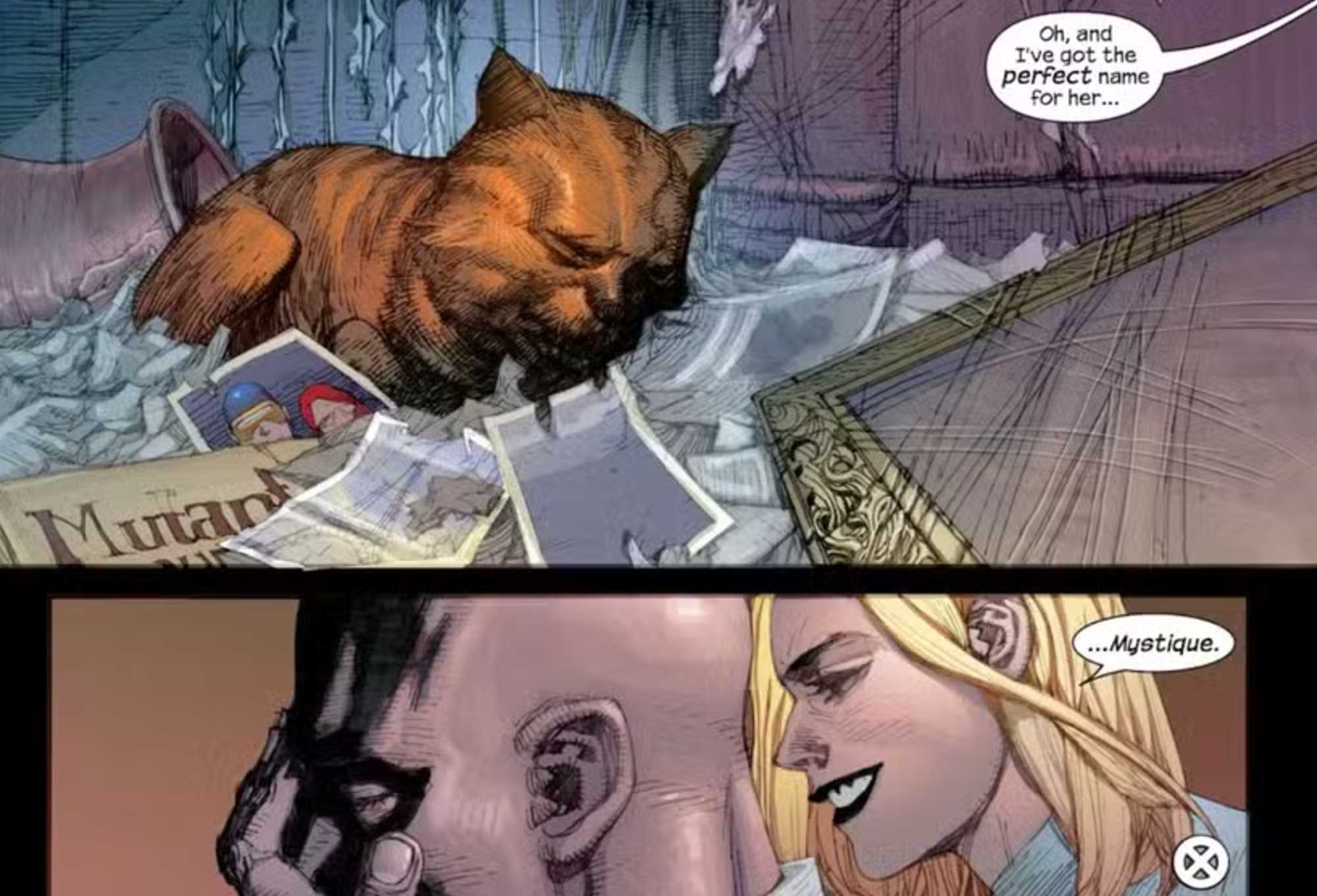 emma frost names xavier's cat mystique in ultimate x-men