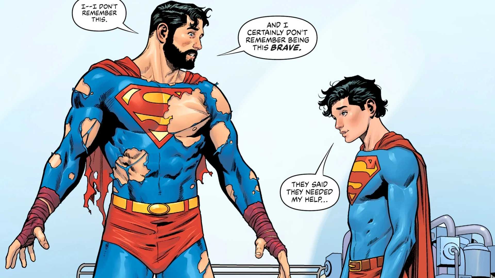 superman meets his younger self, the young superboy