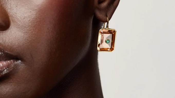 Lizzie Fortunato Emerald Cut Tile Earrings