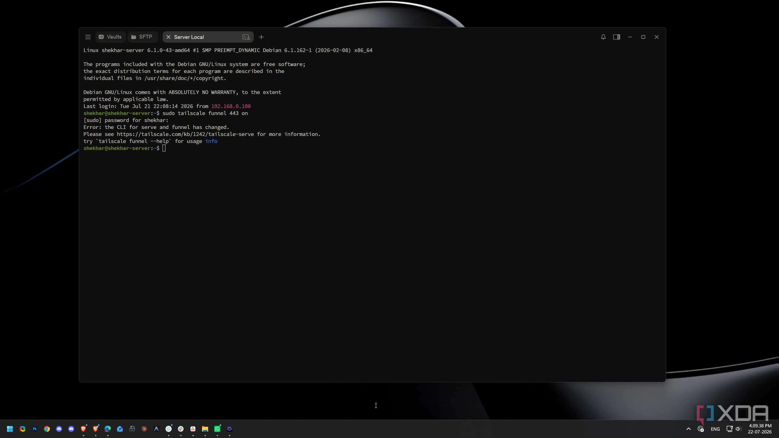 Old tailscale funnel command failing with a CLI syntax changed error