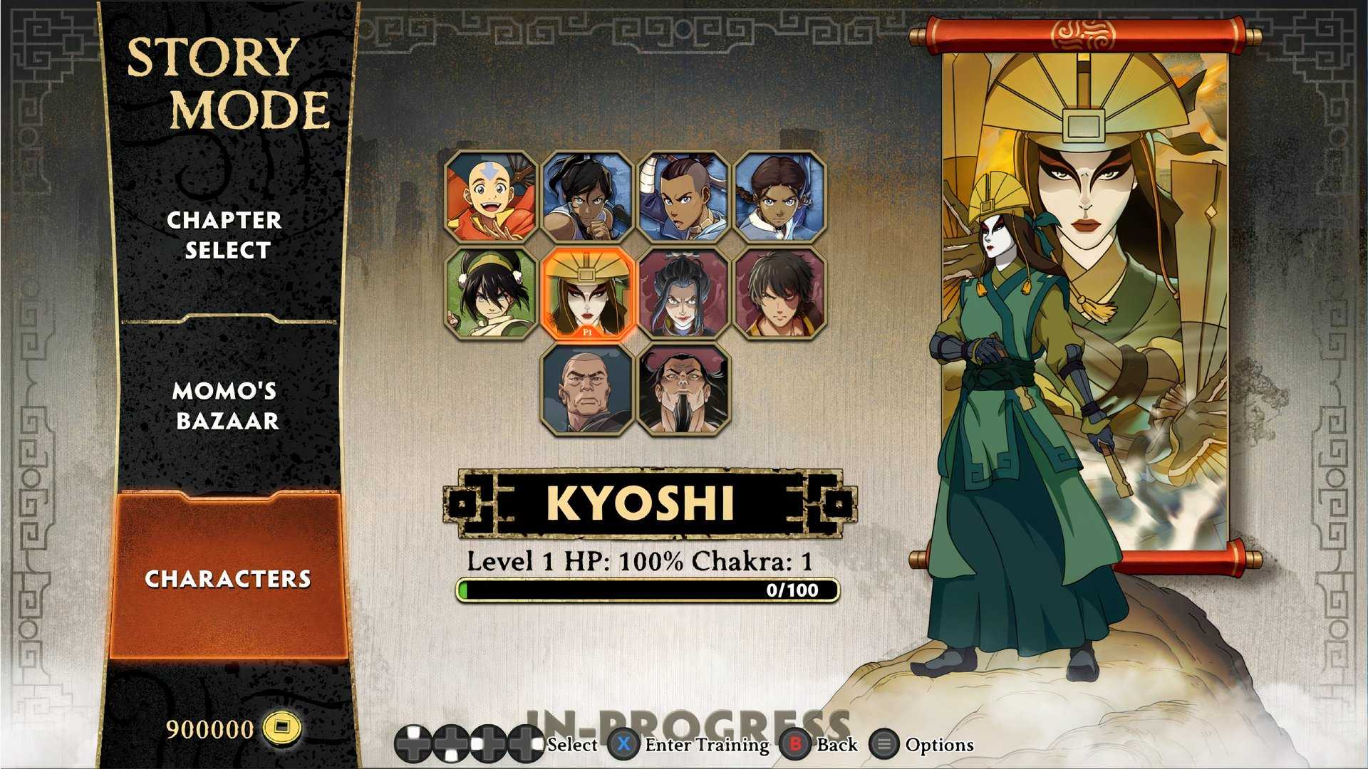 AVATAR LEGENDS The Fighting Game Avatar Kyoshi selectable character for Story Mode
