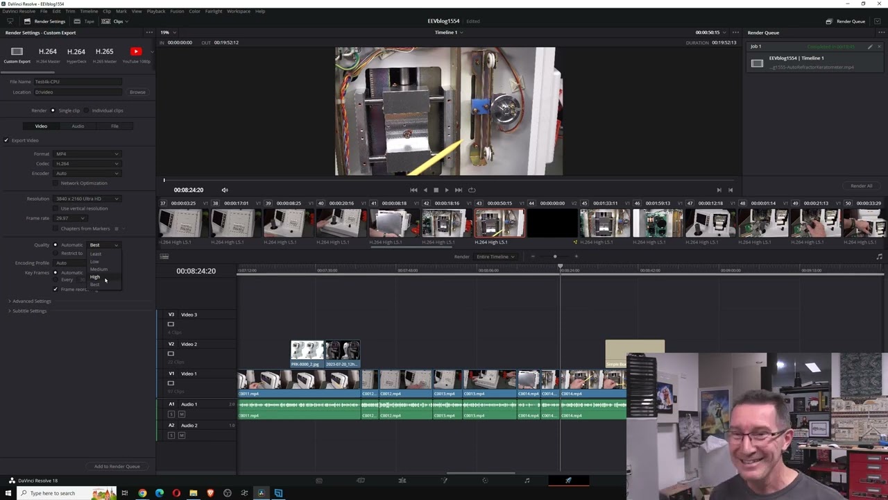 Blackmagic Davinci Resolve CPU vs GPU rendering