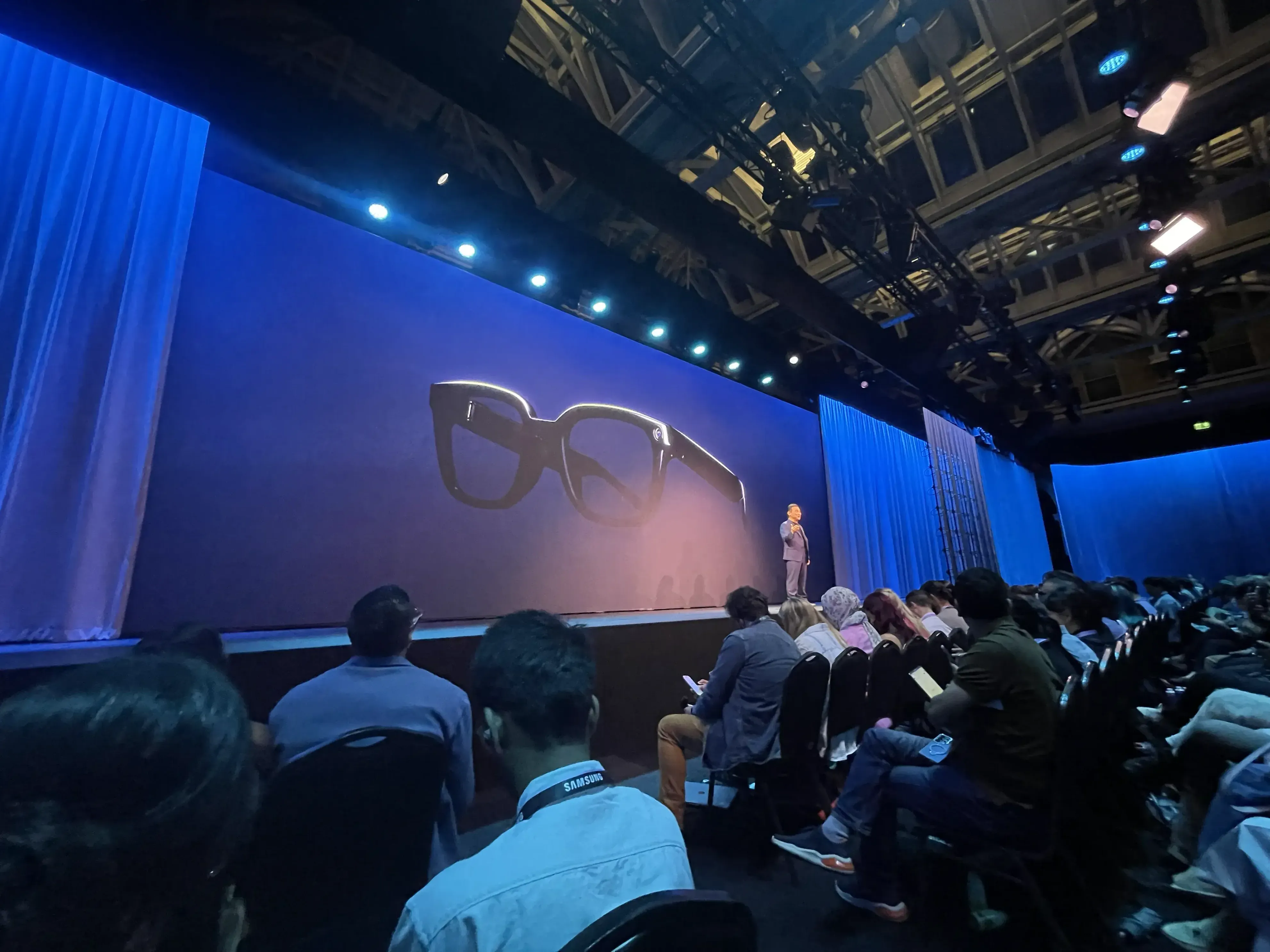 Samsung Galaxy Glasses shown at Unpacked. See the smart glasses now.