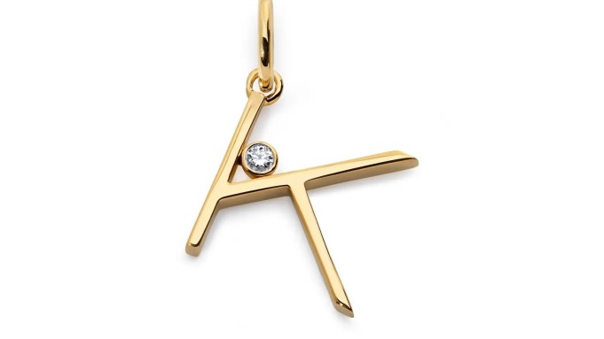 Monica Vinader Lab Grown Diamond Initial Pendant