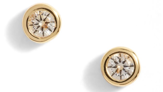Argento Vivo Sterling Silver Lab Grown Diamond Stud Earrings