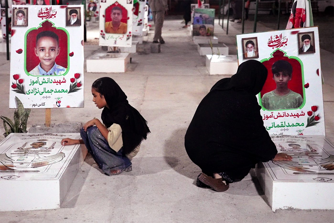 Every evening, families visit the graves of loved ones killed in the strike