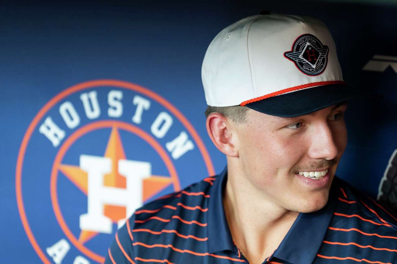 The Houston Astros' top two draft picks signed and on display at Daikin Park. 'Dream to reality'