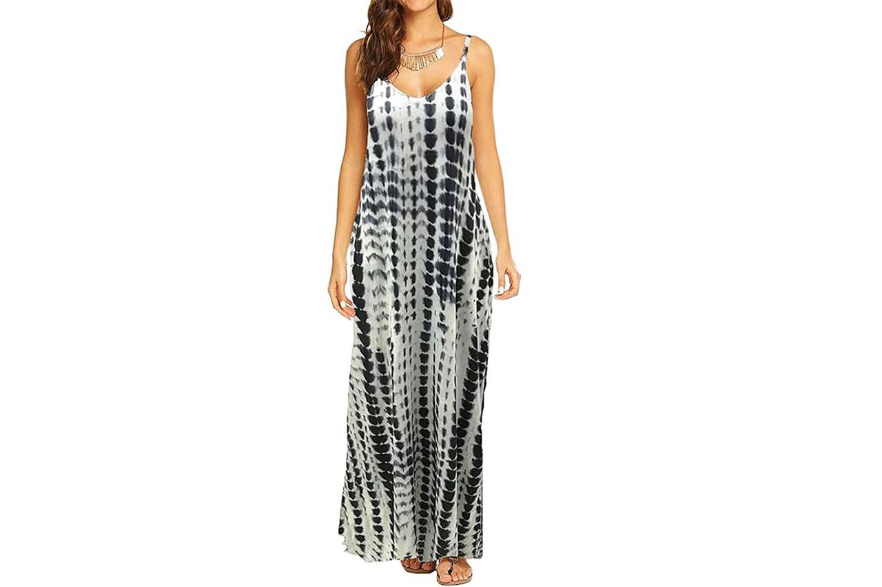 Summer Maxi Dress Casual V-Neck Sleeveless