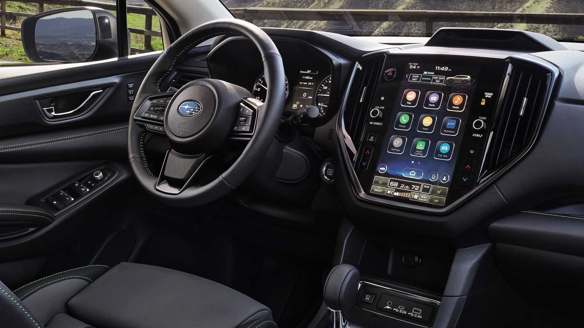 Interior shot of the dashboard in a 2023 Subaru Ascent
